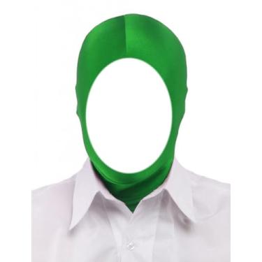 Imagem de Howriis Men's and Women's Spandex Open Face Zentai Stretch Hood Mask for Halloween Cosplay Costume Accessories (Green, One Size)