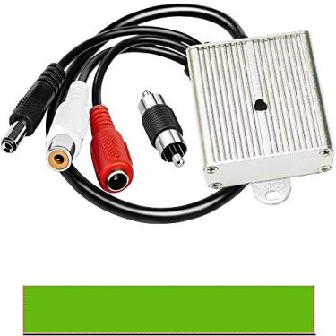 Imagem de Microfone CCTV áudio externo presente RCA minúsculo microfone de vigilância DVR pré-amplificador de alta sensibilidade dispositivo de captação amplificado câmera externa som à prova d'água melhor capa