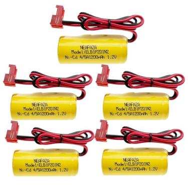 Imagem de NEAFAZA ELB1P201N2 ELB1P201N Bateria de luz de emergência 1,2V 1200mAh Ni-CD compatível com Lithonia ELB1P201NB ELB1P2901N ANIC1493 1009S00-MZ ELB0320 Grainger 4WT20 OSA212 NIC11699 EBE-33 (pacote com