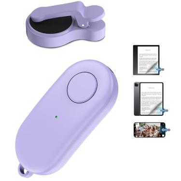 Imagem de Virador de página de controle remoto para Kindle Paperwhite Oasis Kobo eReaders, Kindle Clicker Page Turner Acessórios para iPhone, iPad, tablets Android, leitura de romances, gravação de vídeo e