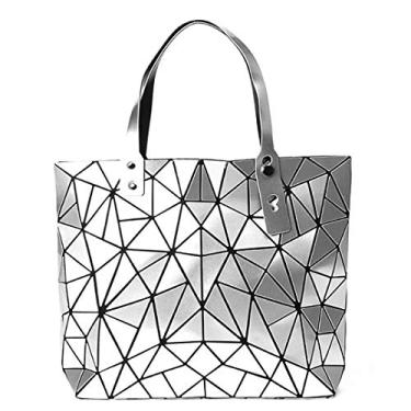 Imagem de Bolsa feminina Orita Holográfica Laser Envelope Bolsa de mão Bolsa de ombro, Prata, One Size