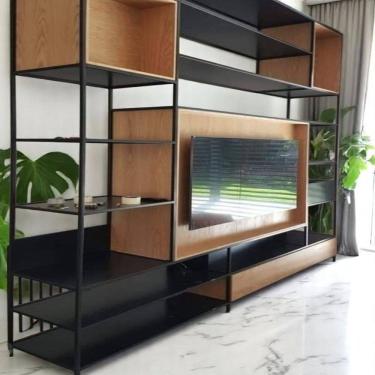 Imagem de Estante Aço/Mdf Estilo Industrial Mobbili Es-04