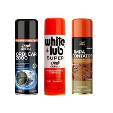 Imagem de Kit Descarbonizante, Limpa Contato, Desengripante Orbi White