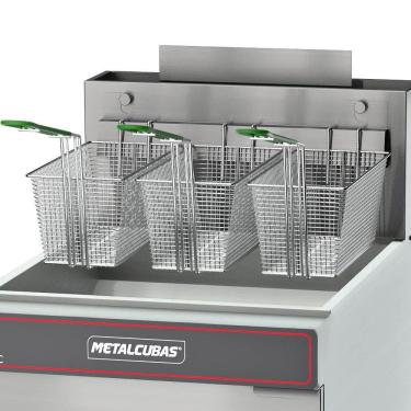 Imagem de Fritadeira Industrial A Gás 3 Cestos Metalcubas 45 Litros Fog3c