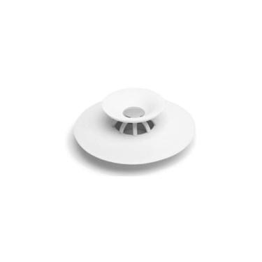 Imagem de Ralo Válvula Tampa Em Silicone Cozinha Banheiro Tanque Branco