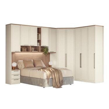 Imagem de Guarda-roupa Modulado 146 Toledo 10 Portas E 12 Gavetas Casa Areia Com Wood