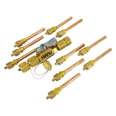 Imagem de Kit 1 Válvula Removedora Extratora De Núcleos Vcrh-1 Com 10 Válvula Schrader 1-4 50mm 1 Unidade