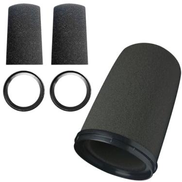 Imagem de RhymKawa Capa Para Microfone E Anel De Retenção Filtro Pop Shure Sm7B, Sm7A, Sm7Db, Mv7 - Substituição Pacote Com 2