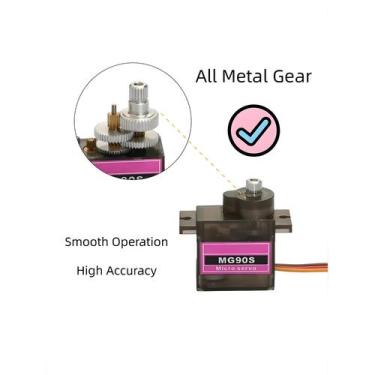 Imagem de All Metal Gear MG90S Servo Para Helicóptero Avião Barco Carro Robô RC 