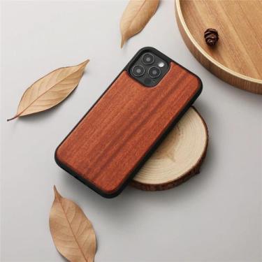 Imagem de Bamboo Phone Case para iPhone, Madeira Maciça, iPhone 11, 12, 13, 14 P