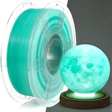 Imagem de IEMAI Filamento PETG 1,75 mm, gradiente translúcido de duas cores ciano para branco, filamento de impressora 3D de alta velocidade até 600 mm/s, carretel de 1 kg para criações artísticas e decoração