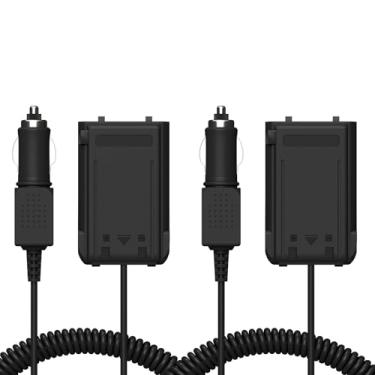 Imagem de Pacote com 2 carregadores de carro eliminador de bateria BAOFENG UV-S9 Plus 2800mAh DC 12V compatível com UV-S9X3 UV-S9 etc