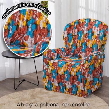 Imagem de Capa de Poltrona do Papai 1 lugar Malha Gel Elasticada Estampada - Len