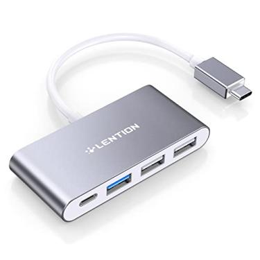 Imagem de LENTION Hub USB-C 4 em 1 com tipo C, USB 3.0, USB 2.0 para MacBook Pro (M1-M4) 2024-2016, iPhone 16-15, novo Mac Air/Surface, ChromeBook, mais, adaptador de carregamento e conexão multiportas (C13