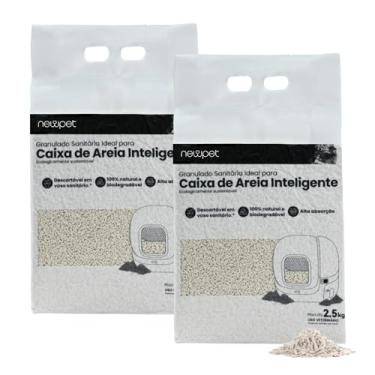 Imagem de Areia Higiênica Biodegradável para Gatos Grãos Tofu Aglutinante, Ultra Absorvente e De Secagem Rápida, 100% de Ingredientes Naturais, para Caixa de Areia Autolimpante (5 kg - 2 Saco)