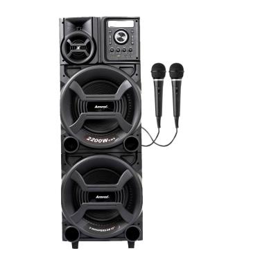 Imagem de Caixa de Som Amplificada Amvox  ACA 2201 Pesadão II 2200W - 2 Mic 