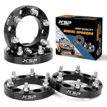 Imagem de Espaçadores de rodas 6X5.5, KSP Forjado 1" (25 mm) 6x5.5 para 6x5.5 rosca Pitch M12x1.5 Hub Bore 108 mm adaptadores para Tacoma 4Runner Tundra FJ Land Cruiser Preto, não Hubcentric