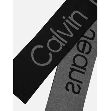 Imagem de Cachecol Calvin Klein Jeans Gray New Logo Preto  masculino