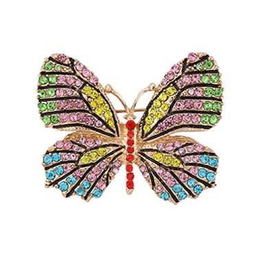 Imagem de Broche de coruja delicada beija-flor borboleta libélula pavão sapo abelha animais broche pino delicado cristal strass zircônia cúbica animais e inseto broche para mulheres meninas sobretudo suéter decoração, Metal, Sem pedra