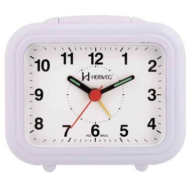 Imagem de Relógio Despertador Herweg Branco - 2630 021