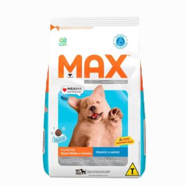 Imagem de Ração Max Cães Filhotes Raças Médias Grandes Frango Arroz 15 kg - Max 