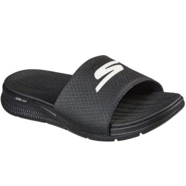 Imagem de Chinelo Gaspea Skechers Go Consistent Masculino Preto Branco, Branco p