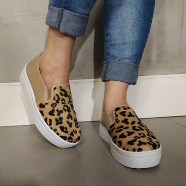 Imagem de Tênis Heredia em Couro - Menta e Hortelã, Animal print antique,  39