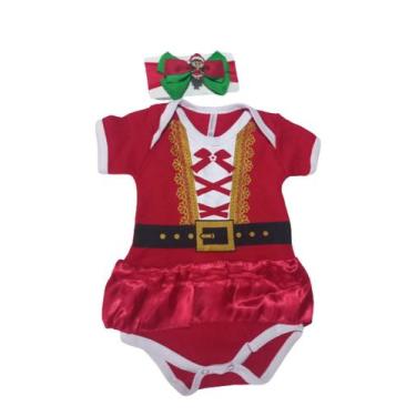 Imagem de Body Natal vestido Bebe  com laço cabeça - MD style, P