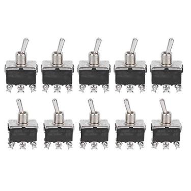 Imagem de KIMISS Switch de Joystick Liderado por Berm 20pcs BEM-1321, 6 Pinos, 2 Posição On-l, 15A 250VAC, Interruptor de Alteração do Balancim para Projetos de Bricolage e Aplicações Elétricas