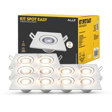 Imagem de Kit 10 Spot Led Embutir 7w 3000k Branco Quente 110v/220v Bivolt Quadra