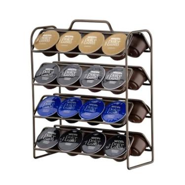 Imagem de Suporte Porta 32 Cápsulas Compatível Dolce Gusto Cor Café - 1145CF Fut