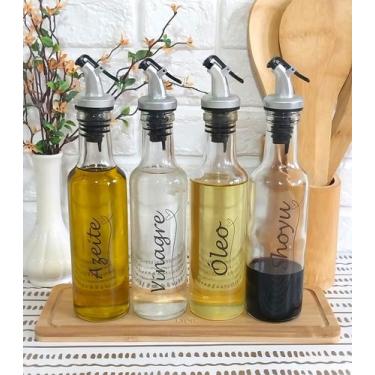Imagem de Galheteiro 250ml, Azeite, Vinagre e Óleo com bico dosador plástico - A