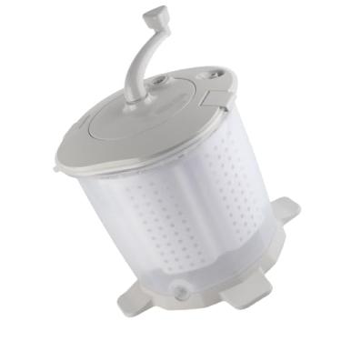 Imagem de Zerodis Máquina de Lavar Manivela para Itens Pequenos de Desidratação Rápida Cesta de Lavagem Destacável para Camping de Apartamentos de Dormitório Cinza Nórdico