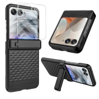 Imagem de Capa para celular Motorola Razr 2025/Razr 2024 à prova de choque para Moto Razr 50/60 com protetor de tela externo integrado e proteção de dobradiça [Não serve para Razr Plus 2024/2025] (Espiral