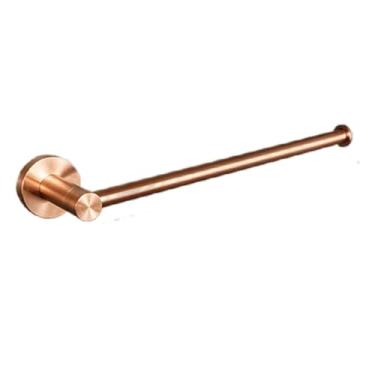 Imagem de Suporte de toalha de parede em aço inoxidável escovado ouro rosa, gancho para roupão de banho, saboneteira, lava-louças, conjunto de banheiro (anel de toalha A)