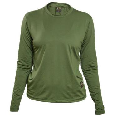 Imagem de Camisa Uv Feminina Baby Look Proteção Solar Tn Terra Nativa, Verde mus