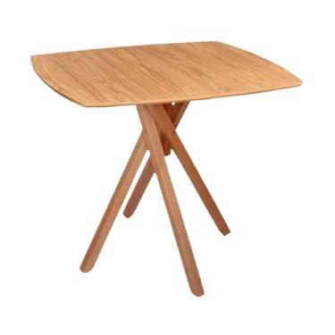Imagem de Mesa de Jantar 70cm Quadrada com Laterais Arredondadas (Freijó)
