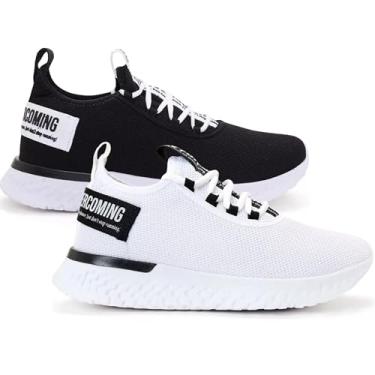 Imagem de Kit 2 Tênis Masculino Leve Para Academia Macio de Caminhada Conforto Tamanho:38;Cor:Preto+Branco/Preto (Branco/Preto+Preto/Branco, BR, Adulto, Numérico, P, 41)