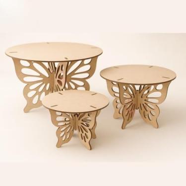 Imagem de Cilindros Decorativos em MDF Premium– Ideal para Festa de Aniversário, Batizado e Casamento(TRIO DE BOLEIRAS)