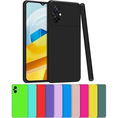 Imagem de Capa Capinha Case Compatível Xiaomi POCO M5 Silicone Aveludada Com Proteção De Câmera (AZUL PISCINA)