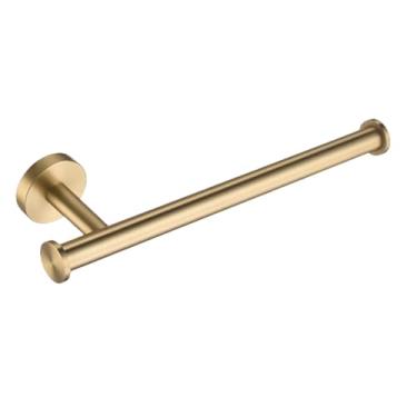 Imagem de Conjunto de banheiro em aço inoxidável dourado escovado - Suporte para toalhas de parede, suporte para papel higiênico, acessórios de qualidade para banheira e lava-louças (anel para toalhas)