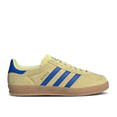 Imagem de adidas Tênis masculino Gazelle Indoor, Amarelo pó/azul royal/branco nuvem, 38