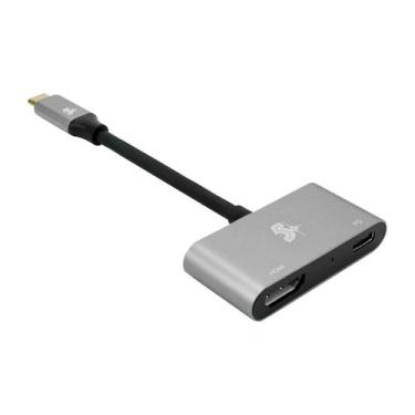 Imagem de Cabo Adaptador Usb 3.1 Tipo C + Hdmi Fêmea 4k + Usb-c Pd 5+, 018-7454