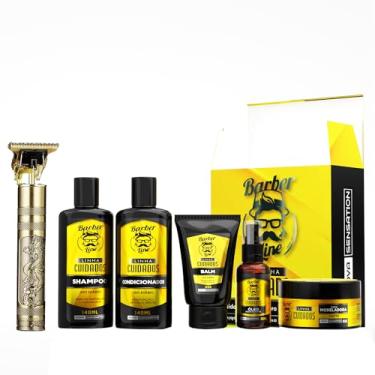 Imagem de Kit Para Barba Shampoo, Condicionador, Balm, Óleo E Cera (Com máquina)