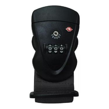 Imagem de Cadeado Cinta Tsa Com Senha Para Mala De Viagem Preta