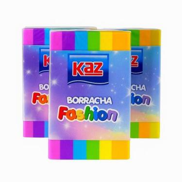 Imagem de Borracha Fashion Arco-Íris Kaz Pacote 3 Unidades