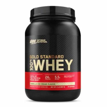 Imagem de 100% Whey Gold Standart 907g 2lbs Optimum Nutrition, Baunilha, 907g