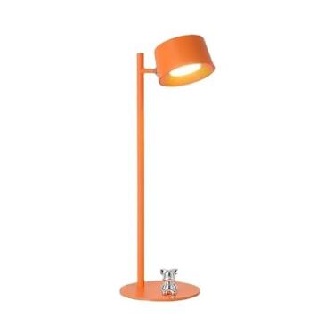 Imagem de Abajur LED Recarregável 2 em 1 – Luminária de Mesa ou Arandela de Parede, 5W, Toque com 3 Temperaturas de Cor (Laranja)