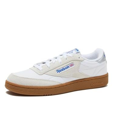 Imagem de Reebok Tênis masculino Club C 85, casual, moderno, branco, Calçado branco/pouco cinza/chiclete, 39