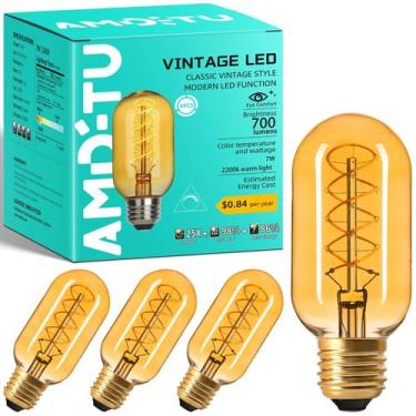 Imagem de Lâmpadas LED AMDTU Edison 7W (equivalente a 60W) Regulável 700lm 2200K